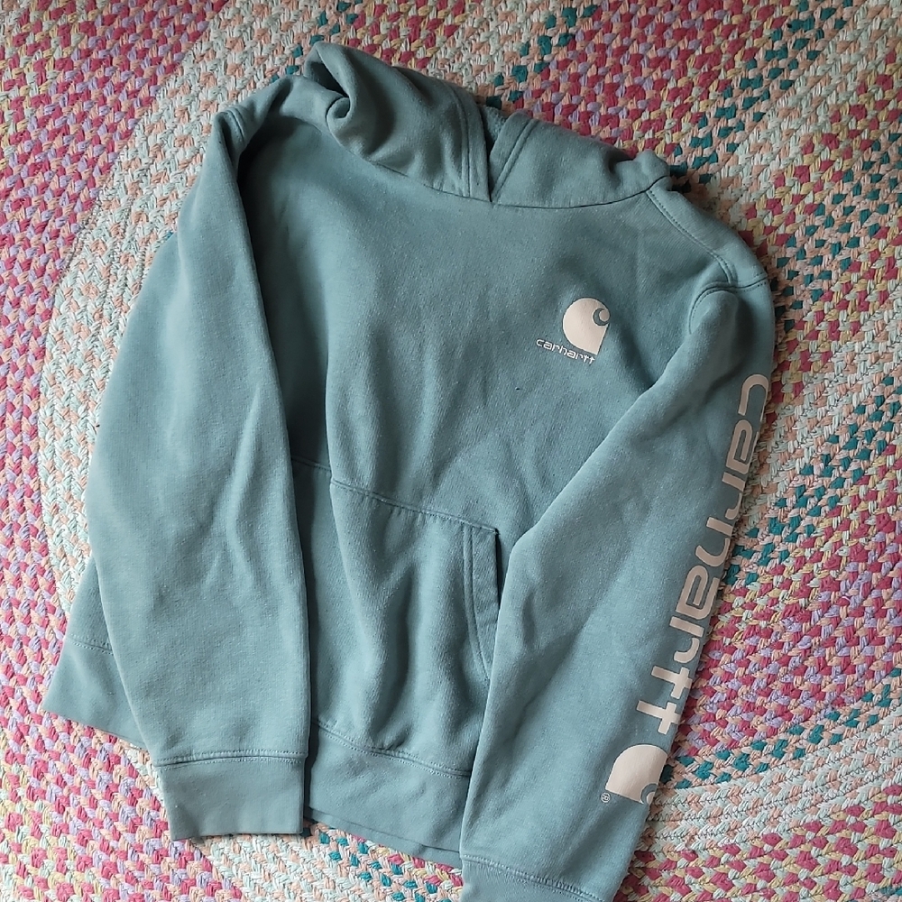 Carhartt Teal Hoodie with Logo